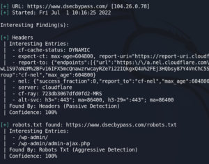 WPscan DSecBypass wordpress security