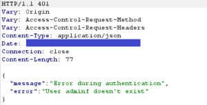 Login API centreon map fail