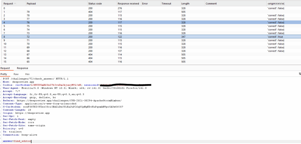 IDOR DeepReview exploit with Burp Interuder